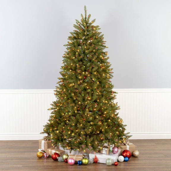 9 ft. Pre-Lit Artificial Dunhill Fir® Christmas Tree, Green, 1800 Multicolor, Clear Spectrum Lights, Includes Stand