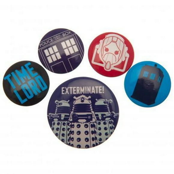 Doctor Who Jeu de Badges (Lot de 5)