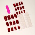 thumbnail image 2 of Christmas Decoration Fofosbeauty False Nails, Square Press on Nails Tips Design, Amber Crimson, 2 of 7