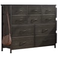 thumbnail image 2 of Shininglove Storage Drawer Organizer, Sturdy Metal Frame, Wood Tabletop, Fabric, Dark Grey, 2 of 7