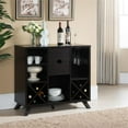 thumbnail image 3 of Furniture of America Ruybal Engineered Wood Wine Rack/Buffet in Cappuccino, 3 of 6