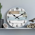 thumbnail image 6 of Wall Clock Battery Operated 8 Inch Silent Non Ticking Coastal Design Country Rustic Retro Decorative for Bathroom Kitchen Living Room Bedroom, 6 of 8