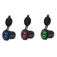 thumbnail image 2 of Cargador de coche USB dual 5V 2.1A / 2.1A Adaptador de corriente de coche de vehículo de motocicleta LED DC12V-24V Guardurnaity DZ4574-01B, 2 of 2