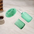 thumbnail image 3 of Unique Bargains 1 Set Durable Dot Bathroom Accessories Kit Green Glass, 3 of 4