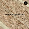 thumbnail image 5 of Jaipur Art And Craft Bohemian Indoor Carpet Scalloped White Reversible Jute Area Rug (6x9 Sq ft), 5 of 6