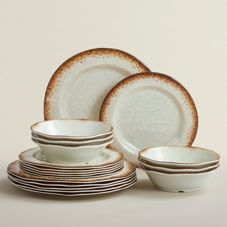 

Joviton Home 18-Piece Vintage Rustic Melamine Dinnerware Sets for 6
