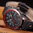 thumbnail image 5 of Reloj de cuarzo para hombre, relojes para hombre, reloj de pulsera analógico de cuarzo con fecha de cuero militar para hombre, 5 of 5