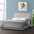 thumbnail image 2 of Artan Navy Blue Velvet Queen Bed with Button Tufting, 2 of 5