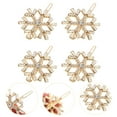 thumbnail image 2 of Miangastore 4Pcs Hair Jewels Snowflake Hair Clips Golden for Mother Birthday Party, 2 of 8