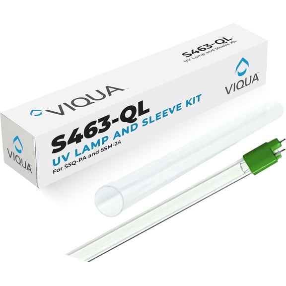 VIQUA S463-QL Genuine OEM UV Lamp & Quartz Sleeve Replacement Kit Fits S5Q-PA, SSM-24, S5Q & S5Q-Gold Series UV Water Purification Systems
