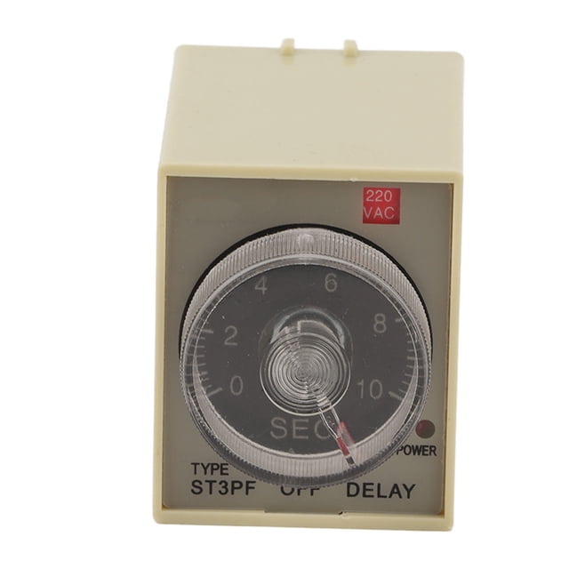 Relé de tiempo Retardo de tiempo Relé de tiempo Temporización ajustable Temporizador de apagado Retardo AC 200-220V ST3PF Pieza accesoria(10S)