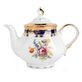 thumbnail image 1 of Kitchen Floral Teapot with Lid 40.58 fl oz (1200 ml) Gardens of Versailles Porcelain Tea Pot Brewer for Tea Coffee Serving Pot for Loose Tea, 1 of 9