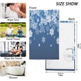 thumbnail image 3 of Dreamtimes Blue Christmas Snowflake Cotton Hand Towel Set of 2, Highly Absorbent Soft Fingertip Towels for Bathroom Kitchen Hotel Gym Spa, 16 x 28 Inch, 3 of 7