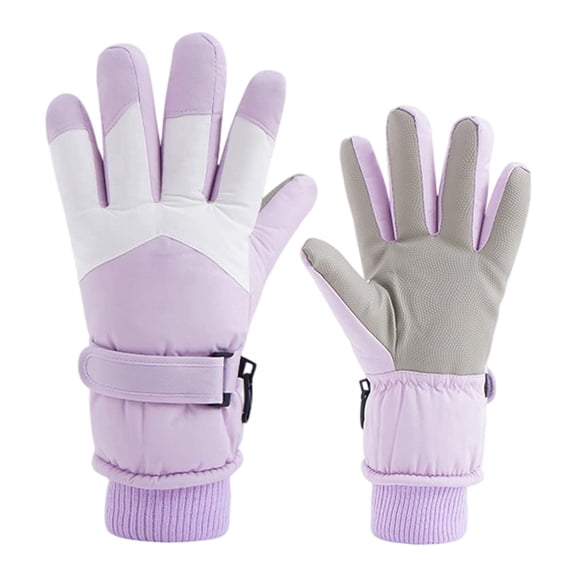 YAYUBA Mens Winter Gloves,Winter Thermal Ski Gloves for Motorcycle Riding Sports Insulated Cold Weather with Advanced Touchscreen Technology,Light Purple