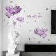 thumbnail image 3 of Large Purple Flower Wall Stickers, Removable DIY Romantic Purple Flower Vine Wall Decals Murals Peel and Stick 3D Wall Art Stickers Murals Home Decor, 3 of 4