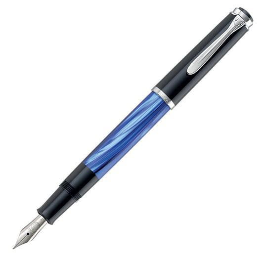 Pelikan Traditional Series M205 Fountain Pen - Blue Marbled - Medium Point