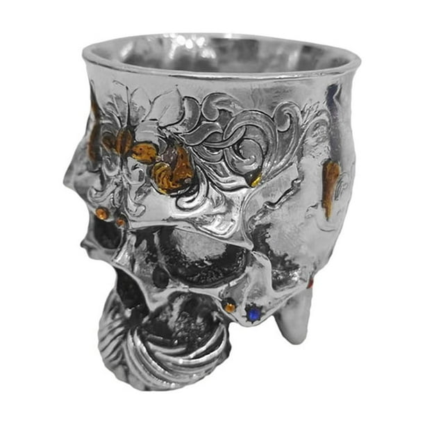 Matsuzay Taza de cerveza de café de vino de metal resistente y duradera - Vaso de bebida de Halloween Taza de bebida de patrón 3D único Kits de decoración para fiestas