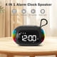 thumbnail image 4 of Reloj Despertador Portátil con Radio FM, Altavoces Bluetooth, Subwoofer con Luz de Colores y Pantalla Atenuable, Reproductor de Música con Alarma Dual A, 4 of 5