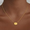 thumbnail image 2 of Women's Gold Plated/Silver Initial Letter Necklaces with Embossed Belt Buckle Stylish Initial Necklaces for Women, 2 of 7