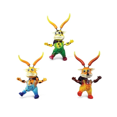 

CoTa Global Longhorn Refrigerator Bobble Magnets Set of 3 - Assorted Color Fun Cute Wild Life Animal Bobble Head Magnets For Kitchen Fridge Home Decor Cool Office and Decorative Novelty - 3 Pack