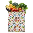 thumbnail image 1 of Symmetrical Wood Grain Canvas Tote – Rustic Reusable Shopping Bag, 1 of 6