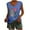 Blue, variant on Xixinqiwan No Boundaries Women Tops ,Women's Cap Sleeve Tank Tops V Neck Cute Printed Workout T Shirts Casual Loose Tunic Blouse