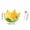 Yellow, variant on COM1950s Watermelon Shaped Ceramic Fruit Bowl, Decorative Serving Bowl for Living Room Kitchen, Cute Candy Dish Centerpiece, Large Capacity Fruit Holder