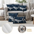 thumbnail image 6 of Ocean Whale Blue Outdoor Waterproof Pillow Covers, Summer Vintage Sea Wooden Grain Decorative Square Throw Pillowcase Sofa Cushion Sham for Patio/Couch/Chair, 18"x18" 2 Pack, 6 of 8