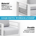 thumbnail image 2 of Superjoe 5 Pcs Outdoor Aluminum Furniture Set 7 Seats Patio Sectional Sofa Conversation Set Metal Sofa with 5 Inch Cushion and Coffee Table for Balcony, Garden, White, 2 of 9