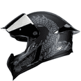 thumbnail image 3 of Casco Integral Black Pearl Dragon Plata Mate L, 3 of 6