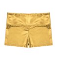 thumbnail image 3 of Miutii Kids Girl High Waisted Booty Shorts Rave Dance Hot Pants Gymnastics Yoga Sports Workout Swimsuit Activewear Gold 4, 3 of 4