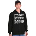 thumbnail image 5 of Not My First Rodeo Horseback Riding Zip Up Hoodie Men's Women's Brisco Brands X, 5 of 6