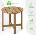 thumbnail image 3 of Gymax 2 Pcs Table d'Appoint Adirondack 18 Pieds' Résistant aux Intempéries HDPE Jardin Patio Brun, 3 of 6