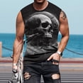 thumbnail image 4 of adaychics Skull Tank Top Men Round Neck Spooky Skull Workout Tank Tops Summer Gym Sports Vest for Daily Wear, 4 of 7