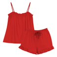 thumbnail image 5 of Endives Womens Cami Pajama Sets Home Wear Low Cut Tank Top and Shorts Set Solid Color 2 Piece Pajamas Sets Camisole Lounge Set Sleepwear, 5 of 5