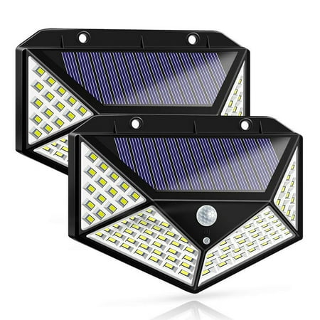 

Solarera 100 LED Solar Power PIR Motion Sensor Wall Lights Outdoor Garden Lamp Waterproof - 2 Pack Xmas Decor Gift