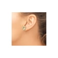 thumbnail image 3 of 14K Yellow and White Gold Flower Post Earrings, 3 of 6