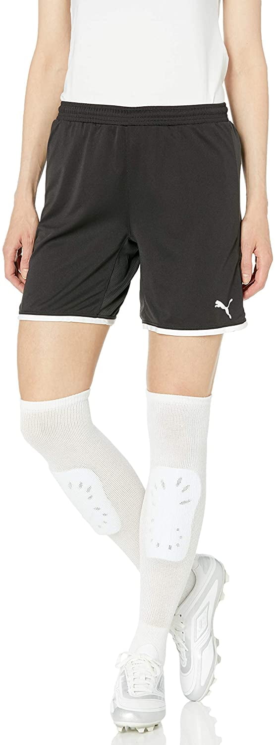 black puma soccer shorts