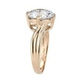 thumbnail image 4 of IP Rose Gold(Ion Plating) Stainless Steel Ring with AAA Grade CZ in Clear for Women Style TK3785 Size 6, 4 of 5