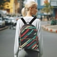 thumbnail image 7 of FORMRS Mini Backpack Purse for Women Travel Daypack Casual Shoulder Bag, Abstract Stripes, 7 of 7