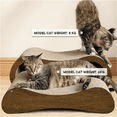 thumbnail image 3 of 2 in 1 Cat Scratcher Bed, Cat Scratching Board, Cats Scratcher Set, Scratch-Resistant Cat Scratching Post Large (27.5L X 9H in.) and Small (24.5L X 6H in.), Corrugated Cardboard, 3 of 6