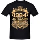 thumbnail image 1 of Camiseta de algodón estampada para hombre, hecha en 1984, de 40 años, de moda, de manga corta, regalo de cumpleaños, con casete., 1 of 6