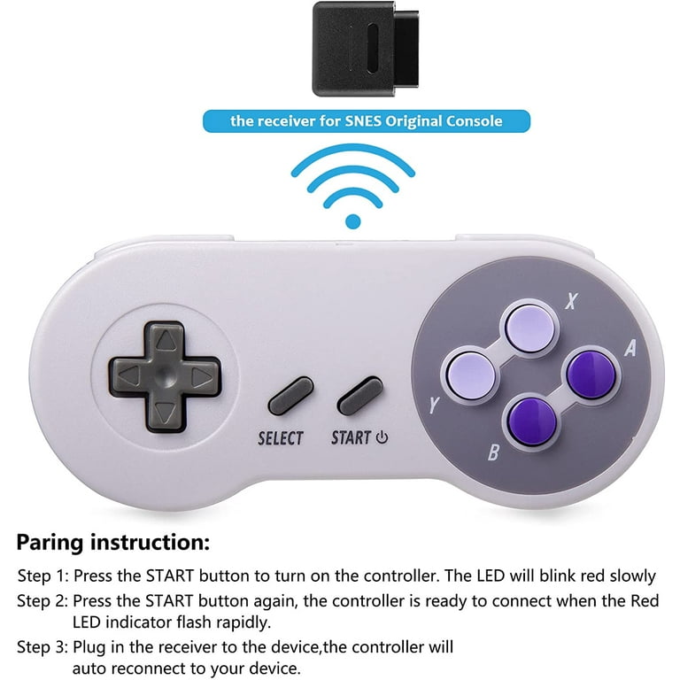 LUXMO Wireless Controller for SNES, PC, MacOS, RetroPie