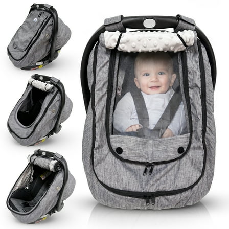 Waterproof Baby Car Seat Cover, Windproof Carseat Cover for Babies, Keeps babies Warm & Comfy