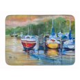 thumbnail image 1 of Carolines Treasures JMK1086RUG Up the Creek Sailboat Machine Washable Memory Foam Mat, 1 of 4