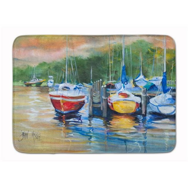Carolines Treasures JMK1086RUG Up the Creek Sailboat Machine Washable Memory Foam Mat