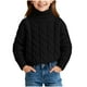 thumbnail image 2 of Cowsor Toddler Baby Boys Girls Knit Sweaters Cable Turtleneck High Collar Fall Winter Soft Warm Sweater Pullover Tops, 2 of 6