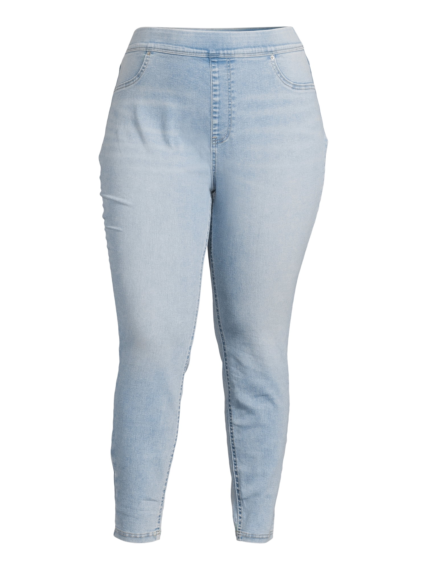 Terra & Sky Women's Plus Size Pull-On Jegging Jeans, 28" Inseam, Sizes 0X-5X