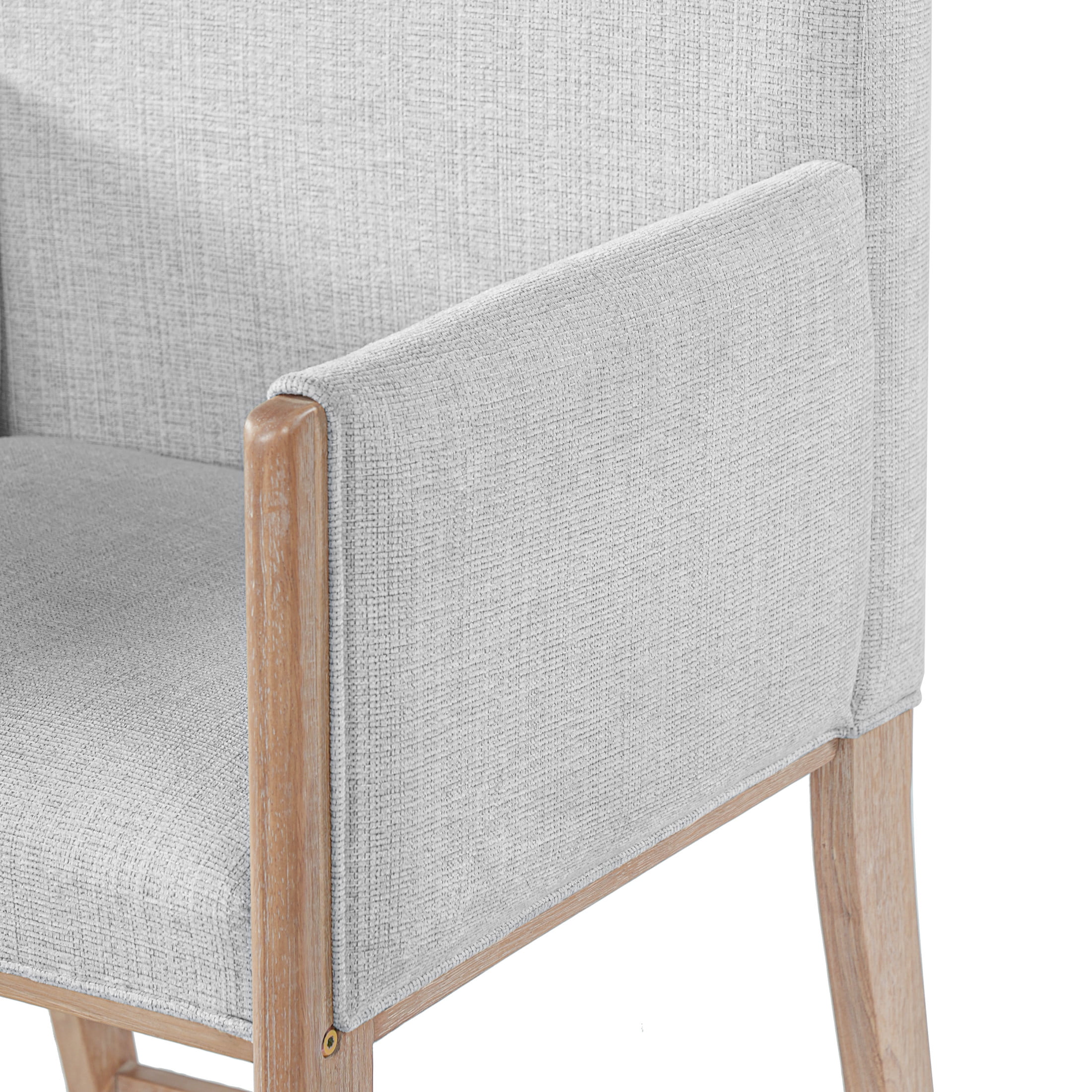 Christopher Knight Home 24" Counter Stools with Arms, Upholstered Bar Chairs for Kitchen Island, Natural, Set of 2
