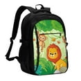thumbnail image 1 of Easygdp African Animals in the Jungle Mochila para Laptop de Viaje con Puerto USB, Mochila para Laptop con Puerto de Carga USB para Mujeres y Hombres, 1 of 7